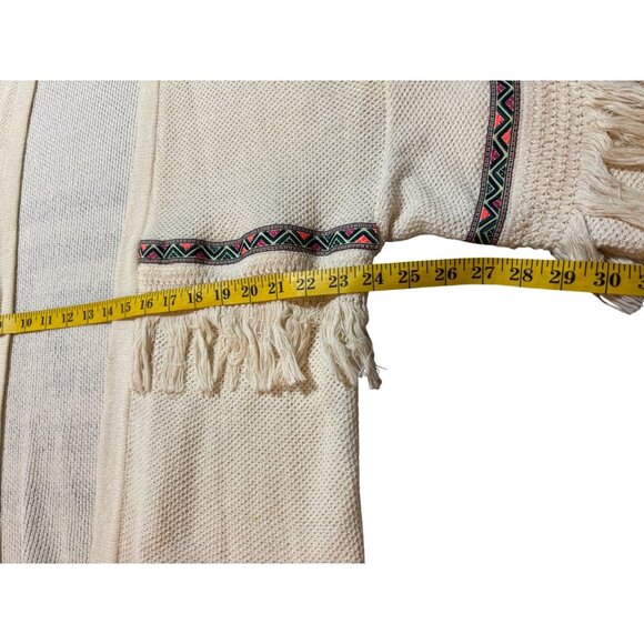 H&M Women’s Ivory S Cardigan Boho Chic Festival Boho Chic Cottage core Fringe - Picture 6 of 16
